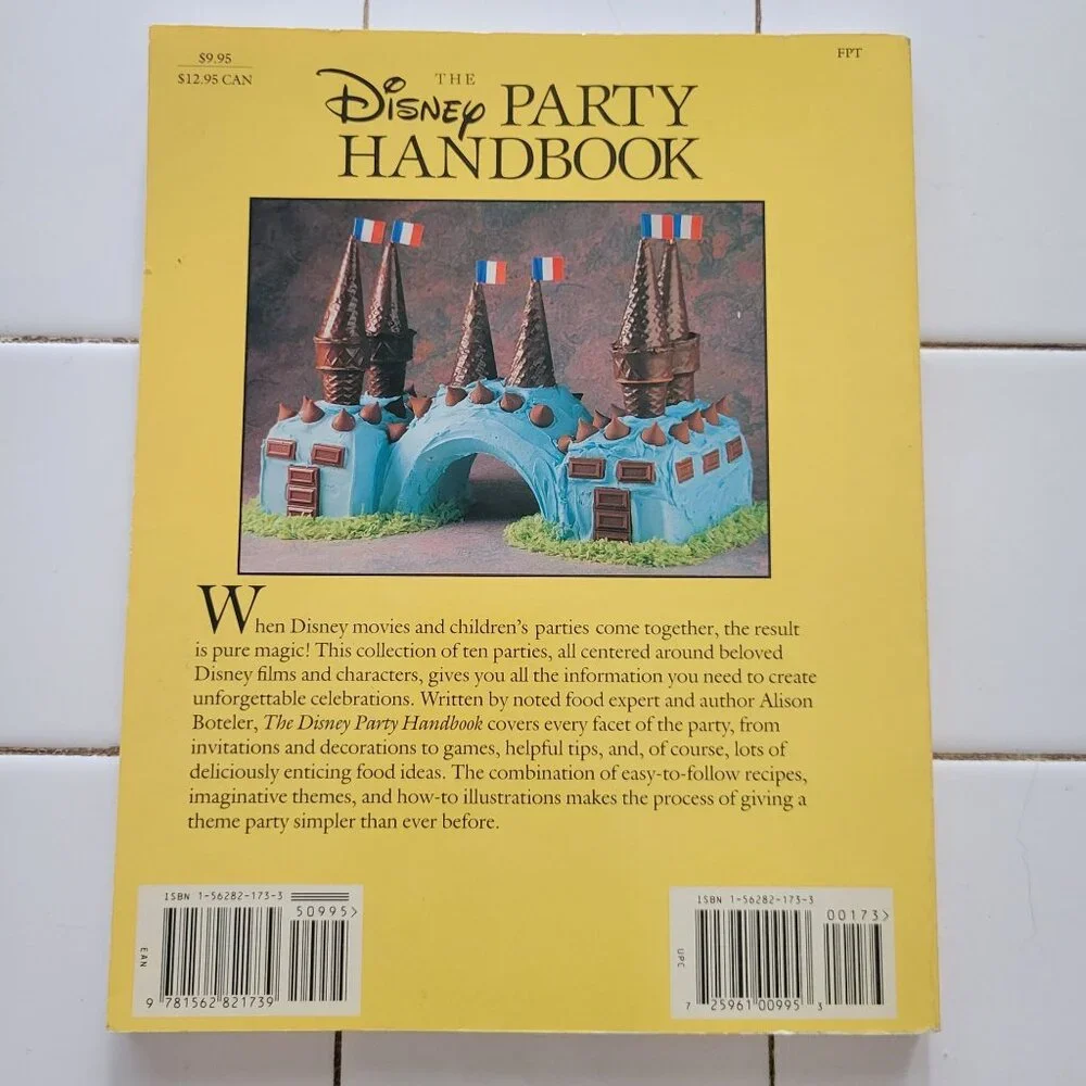 The Disney Party Handbook By Alison Boteler 1992 First Edition Paperback Vintage